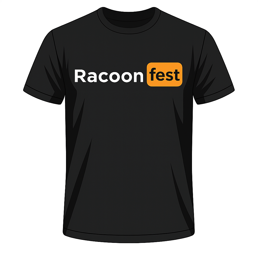 Chandail à manches courtes Racoon '' P*rn ''